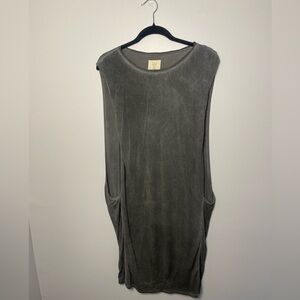 Tina Jo Gray Sleeveless Dress with Pockets